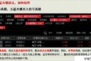 五星共振VIP高级指标 通达信主图/副图/选股公式 全套共振战法