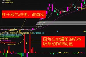 机构筹码增减改动版 通达信指标 副图公式 直观优选选股信号和筹码流入情况